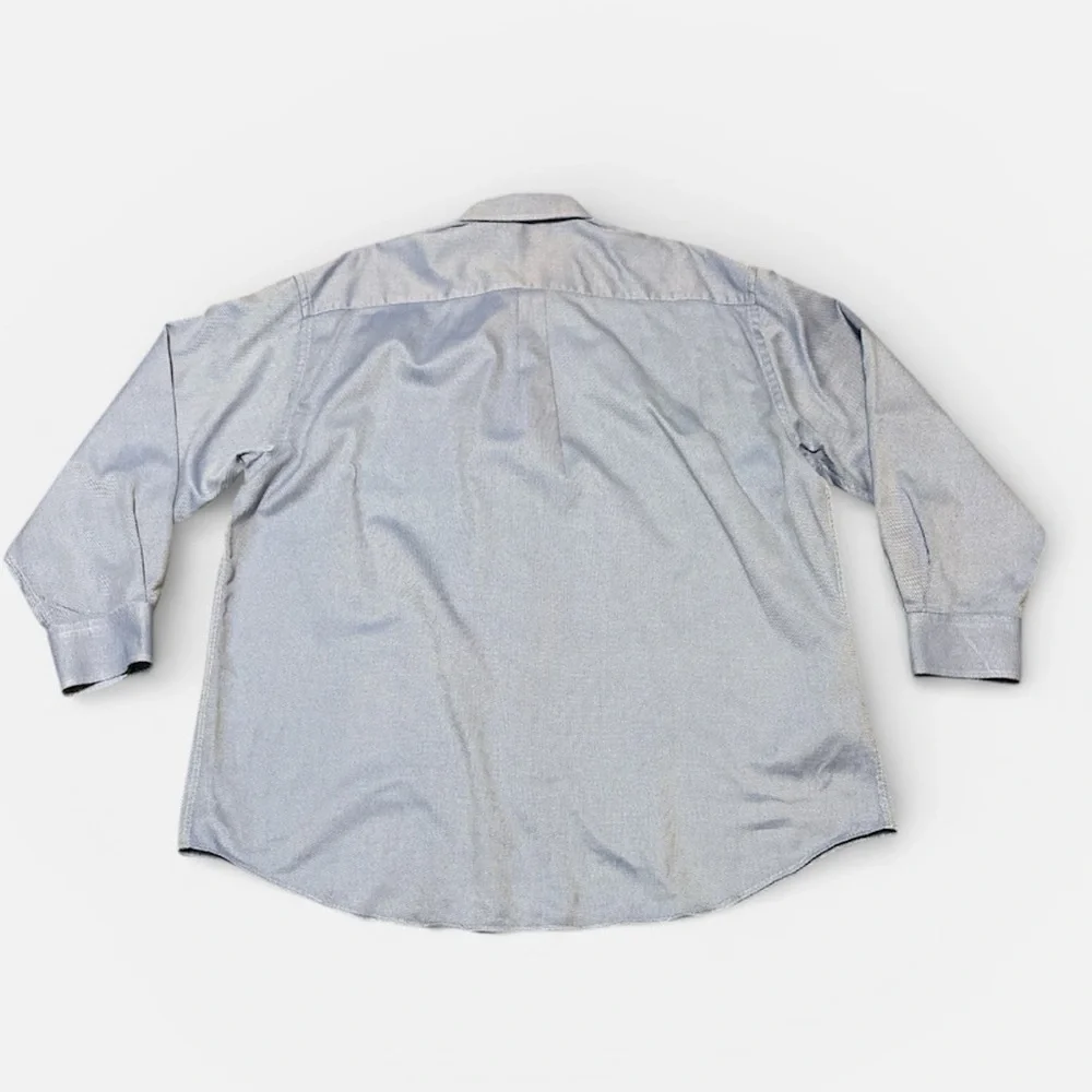 Men's Peter Millar Blue Textured Cotton Dress Shirt Size XL